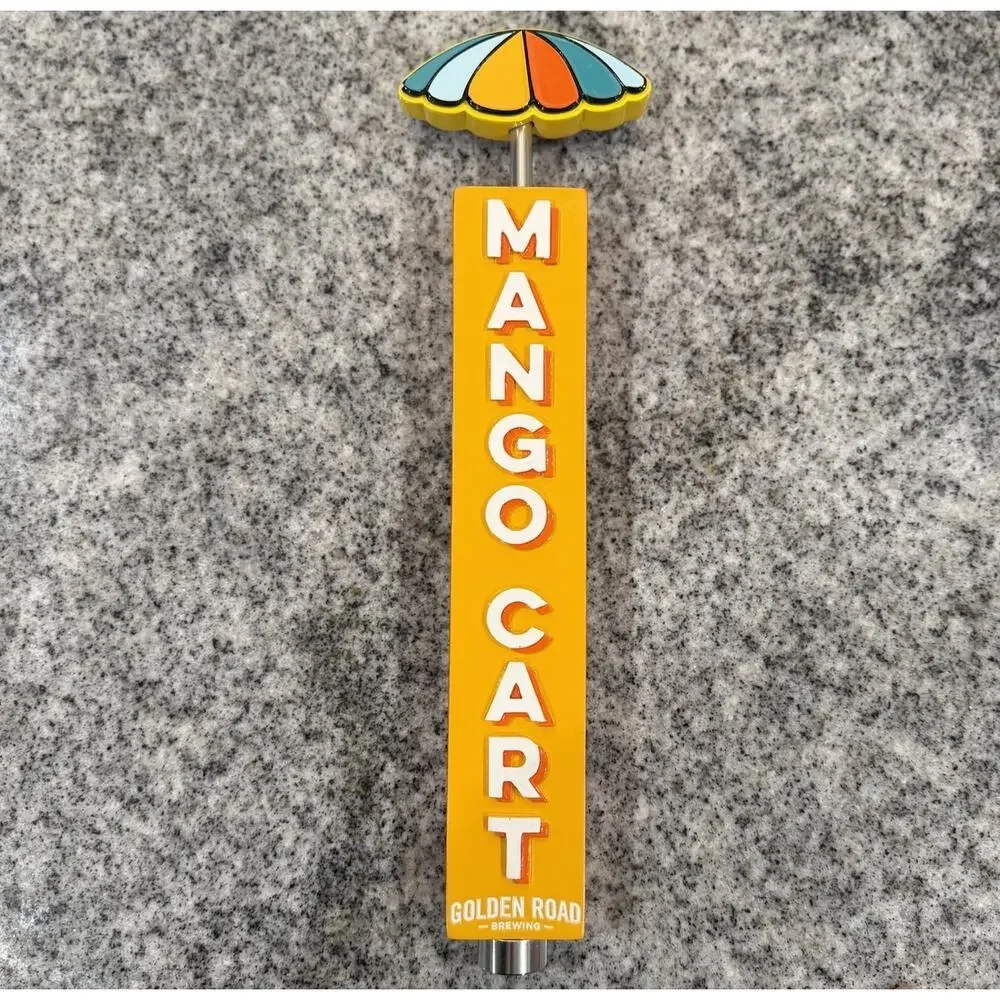 Golden Road Brewing- MANGO CART- Wheat Ale- Beer Tap/Handle Multicolor Umbrella